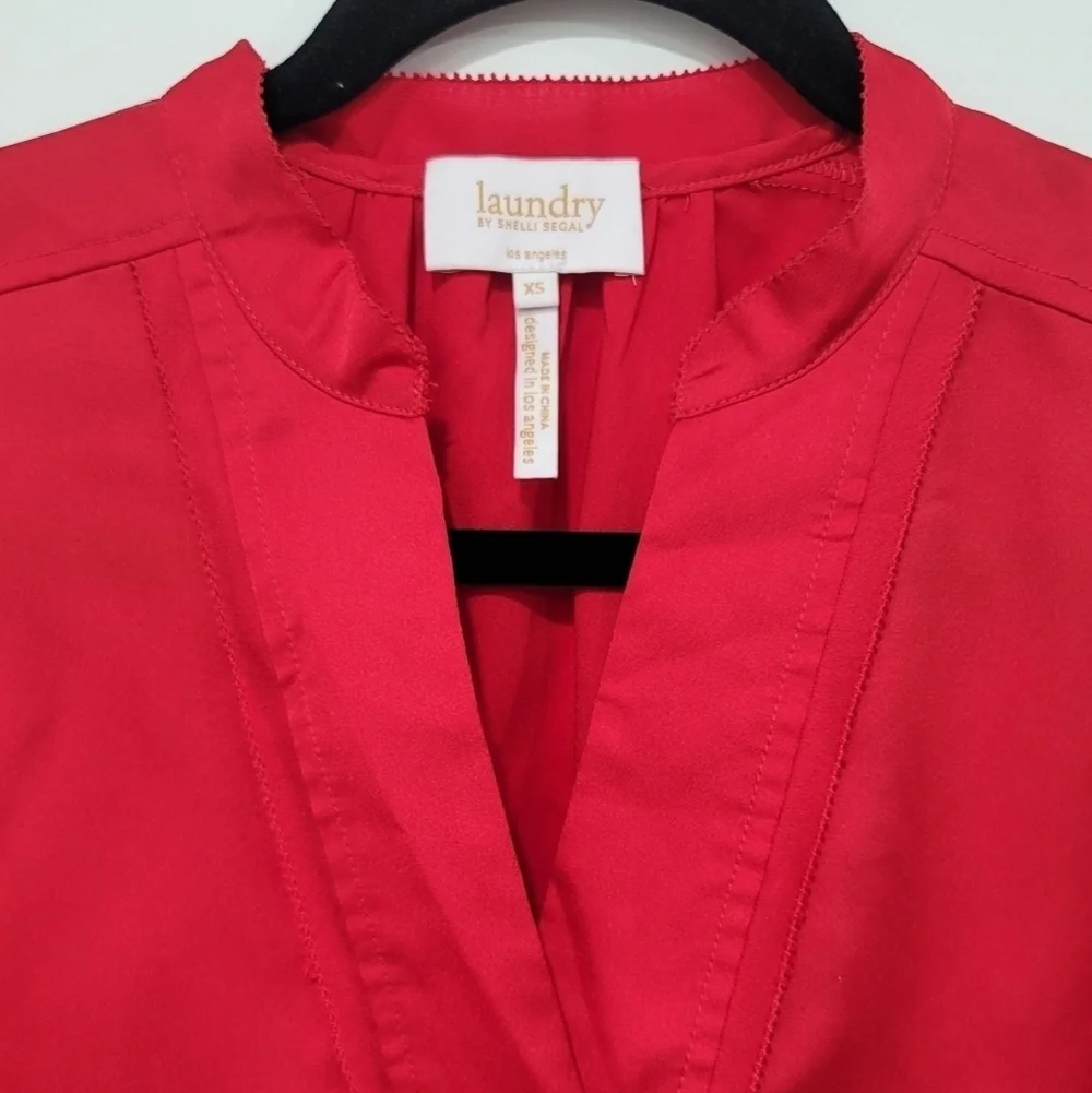 Laundry Red V-Neck Top - Goji Berry - Picture 9 of 13